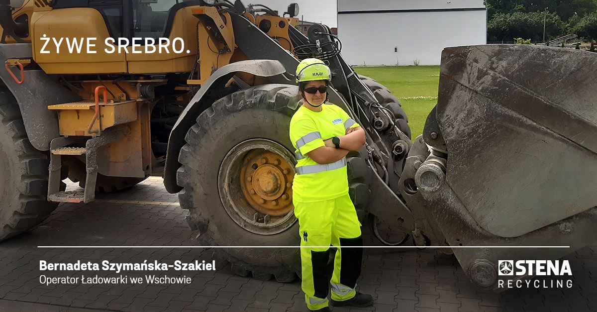 Pracownica Stena Recycling we Wschowie
