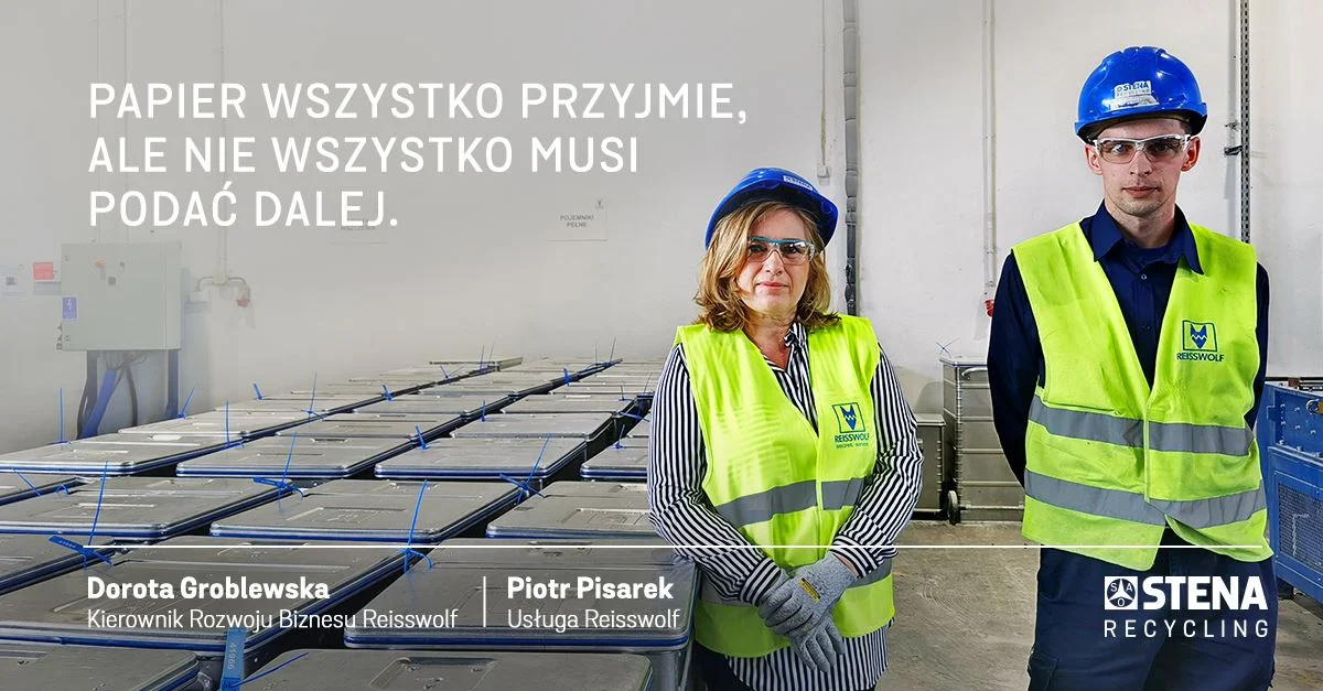 Zespół niszczenia dokumentów poufnych Stena Recycling