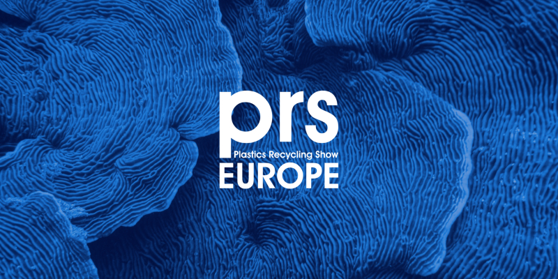 Banner con sfondo azzurro che richiama il mare con il logo della fiera PRSE