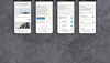iPhone‑mockups som visar Stena Recyclings kundportal