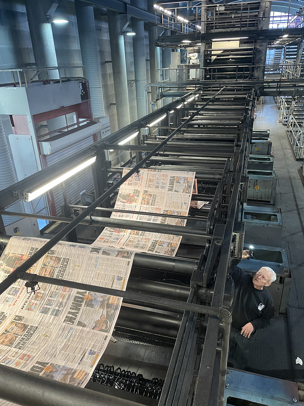 an old newspaper press