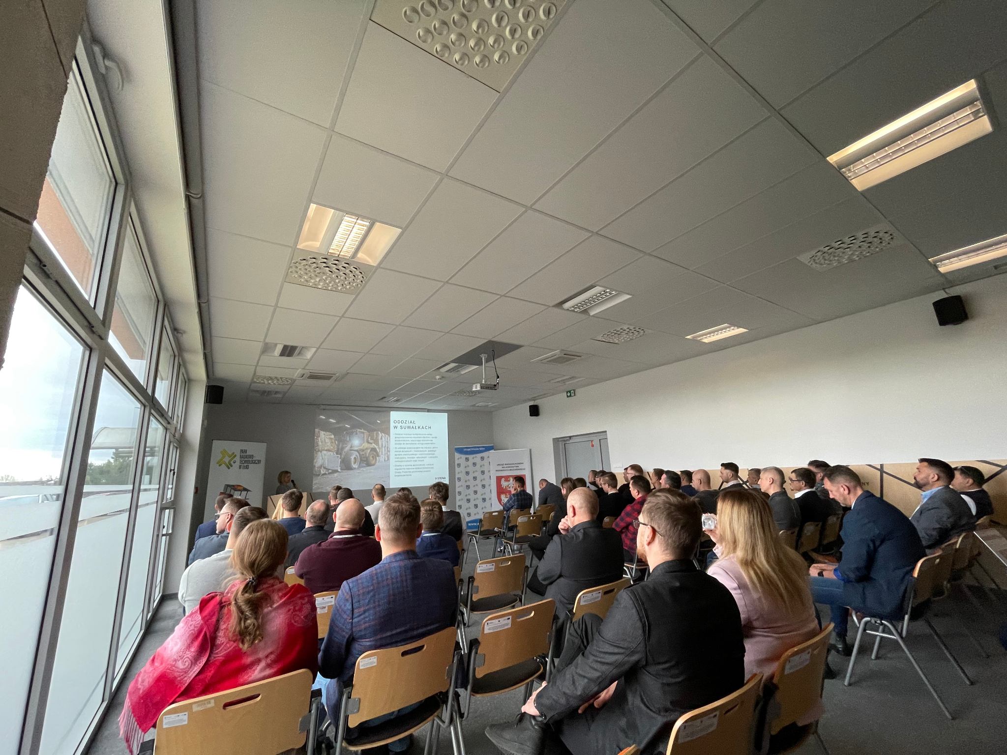 Stena Recycling oddział w Suwałkach pokazywany na prezentacji