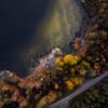 An aerial view of the swedish archipelago