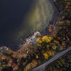 An aerial view of the swedish archipelago