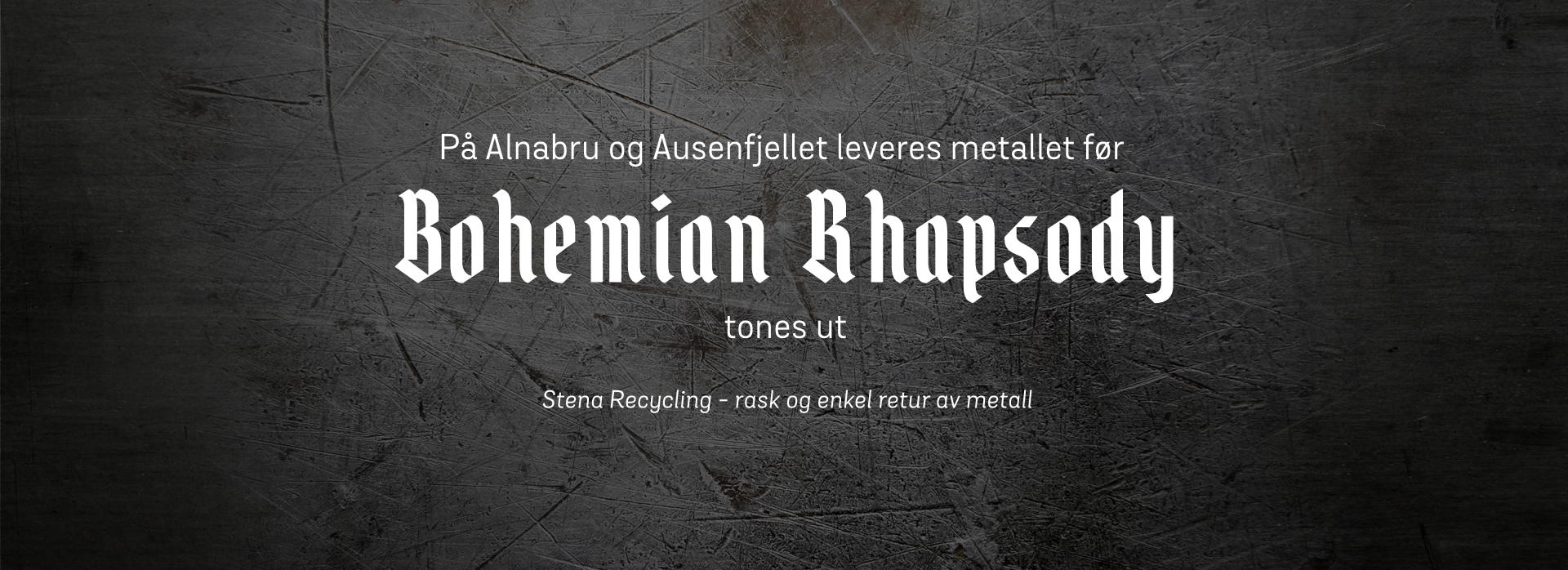 a title of a rock song against metall background