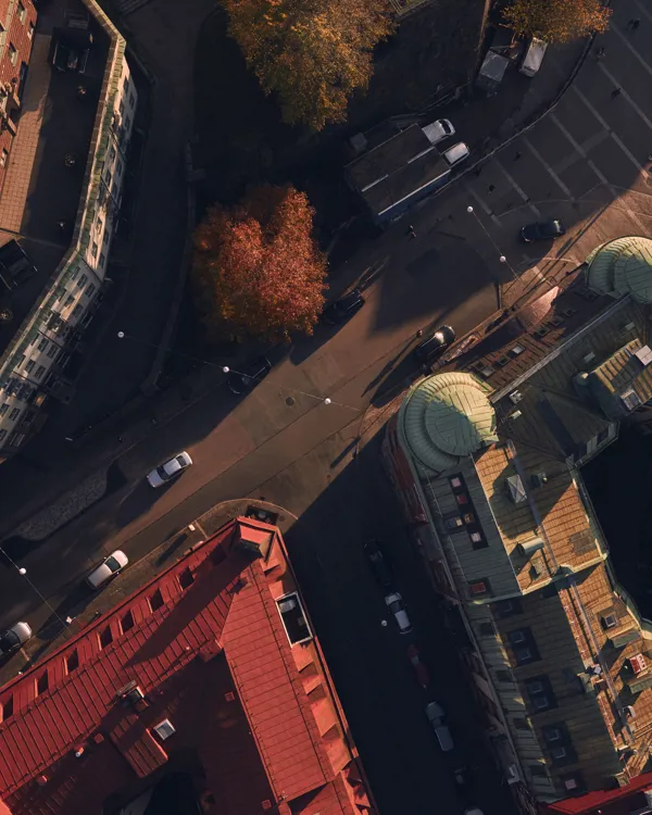 Kaupunkimaisema ylhäältä katsottuna