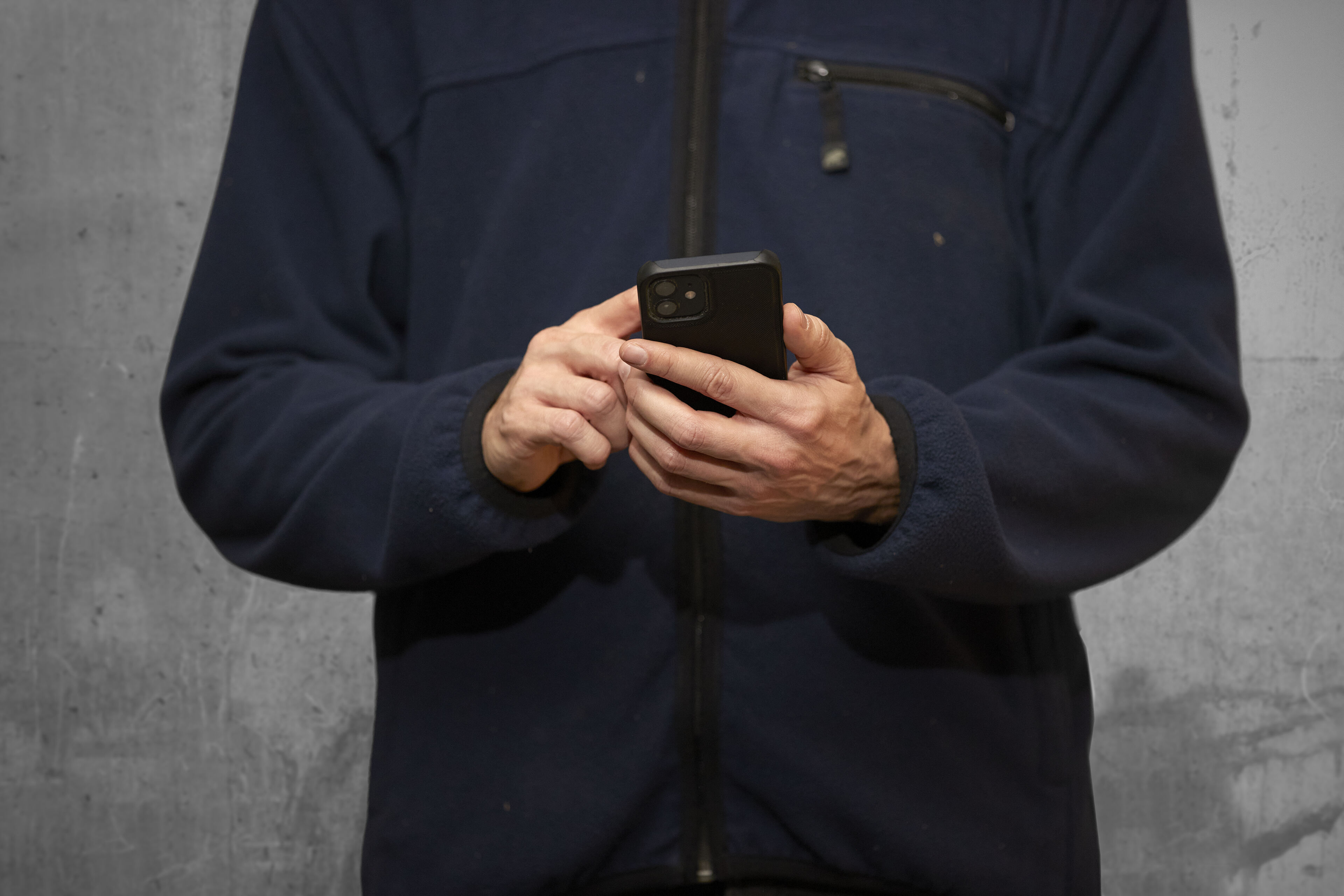 man using a phone