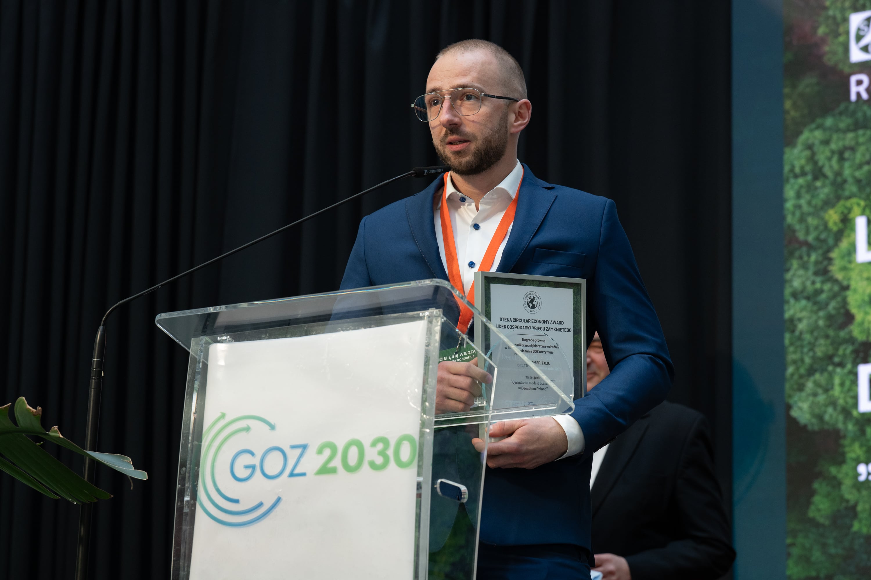 Przedstawiciel firmy Decathlon - Lider konkursu Stena Circular Economy Award