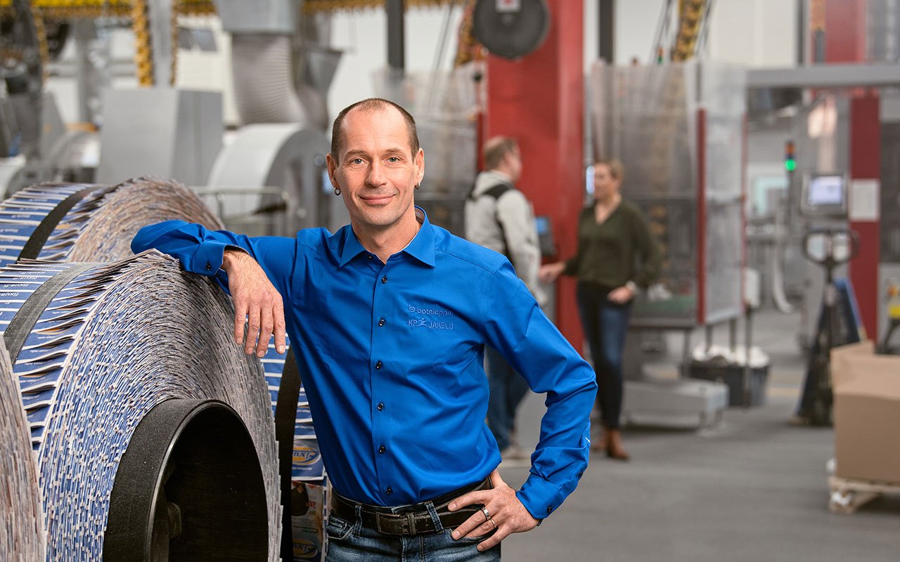 Kokkolan painotalon kunnossapitopäällikkö Toni Klemola