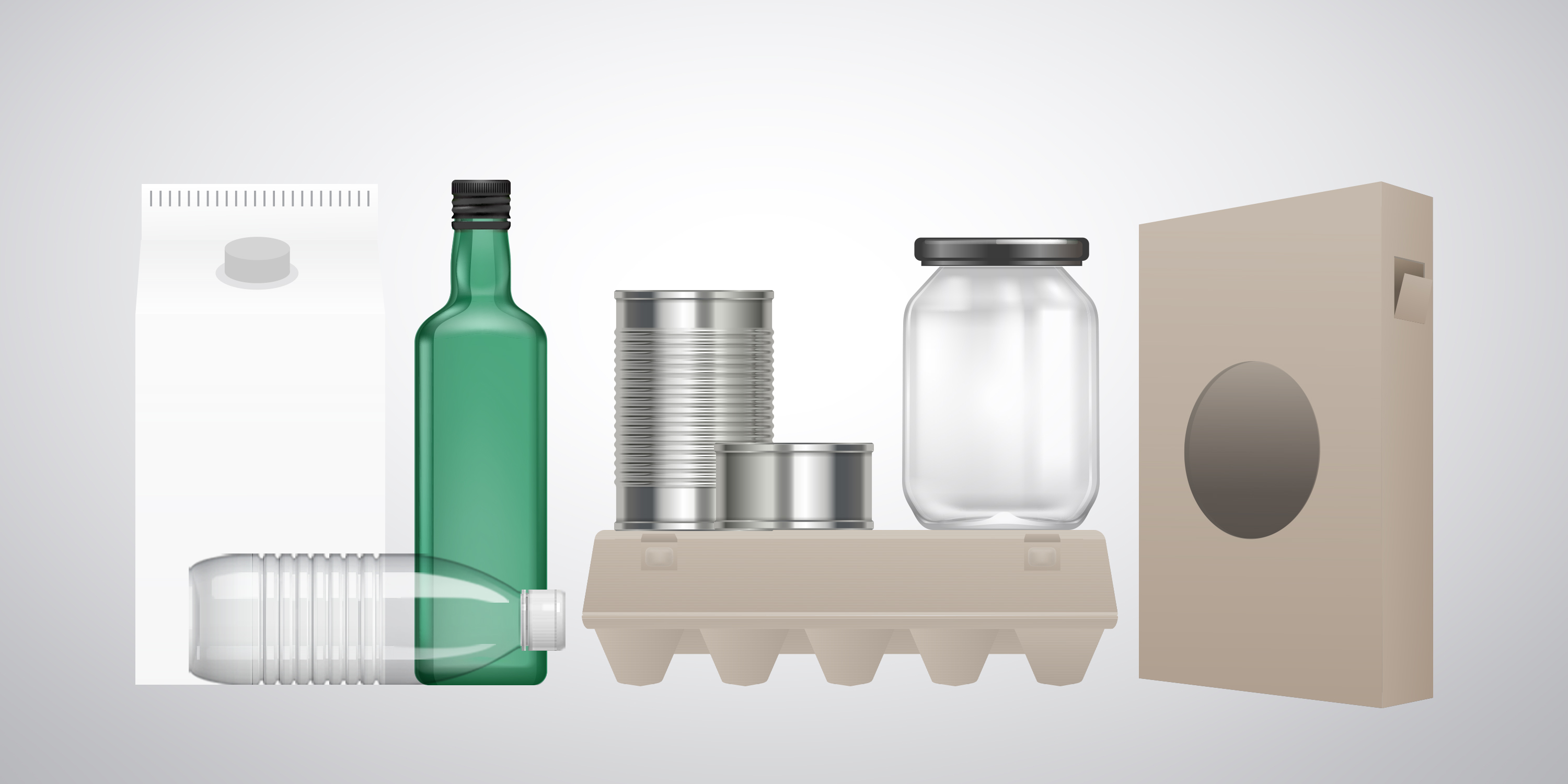 olika förpackningar