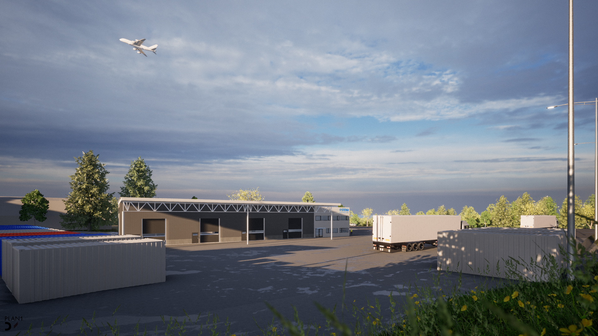 A mock up of an industrial plant