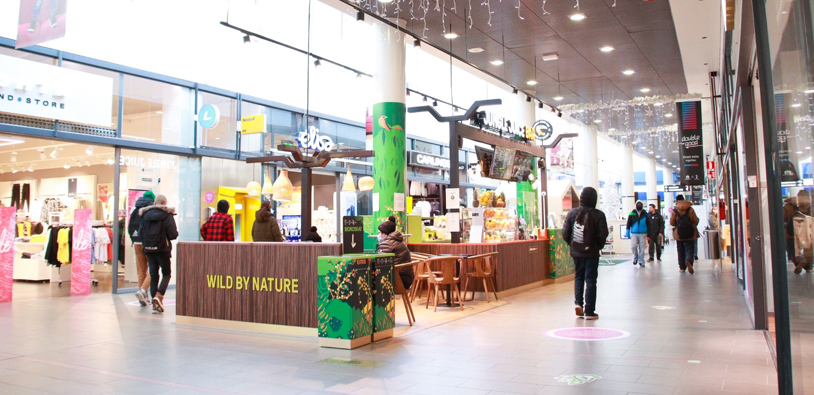 Kauppakeskuksen jätehuolto.