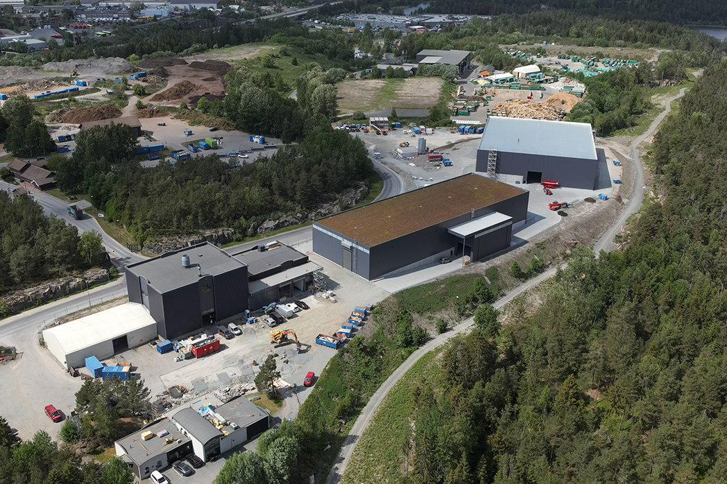 recycling plant from above