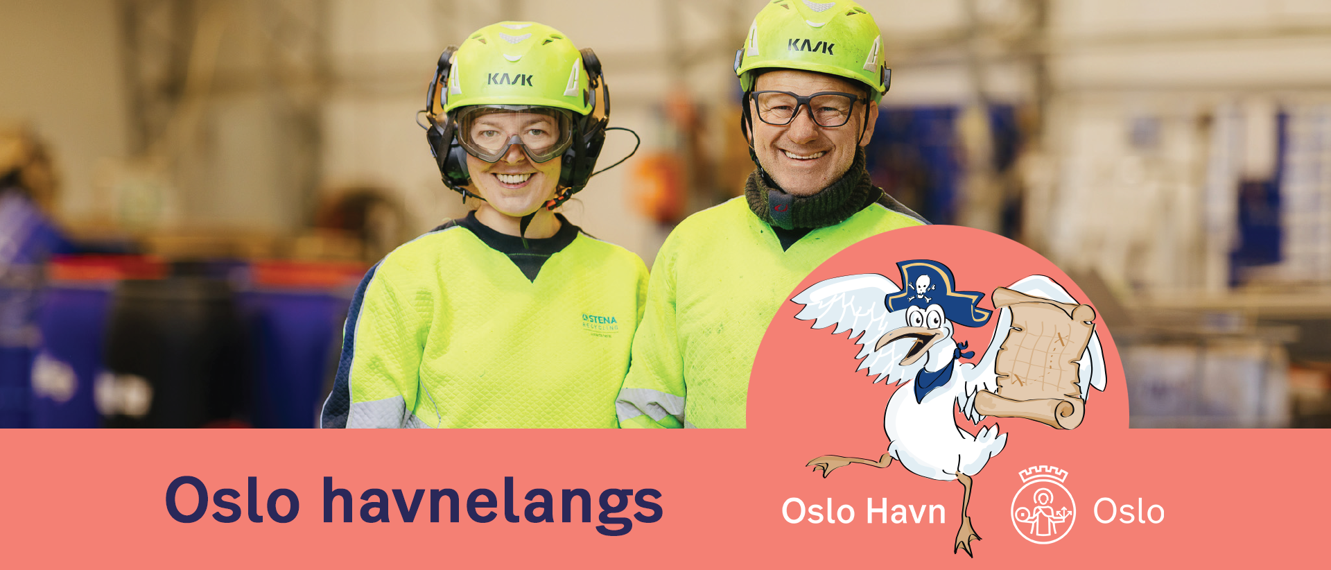 two smiling people in workwear
