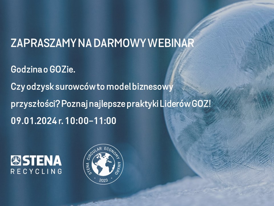 Zapraszamy na darmowy webinar od Stena Recycling