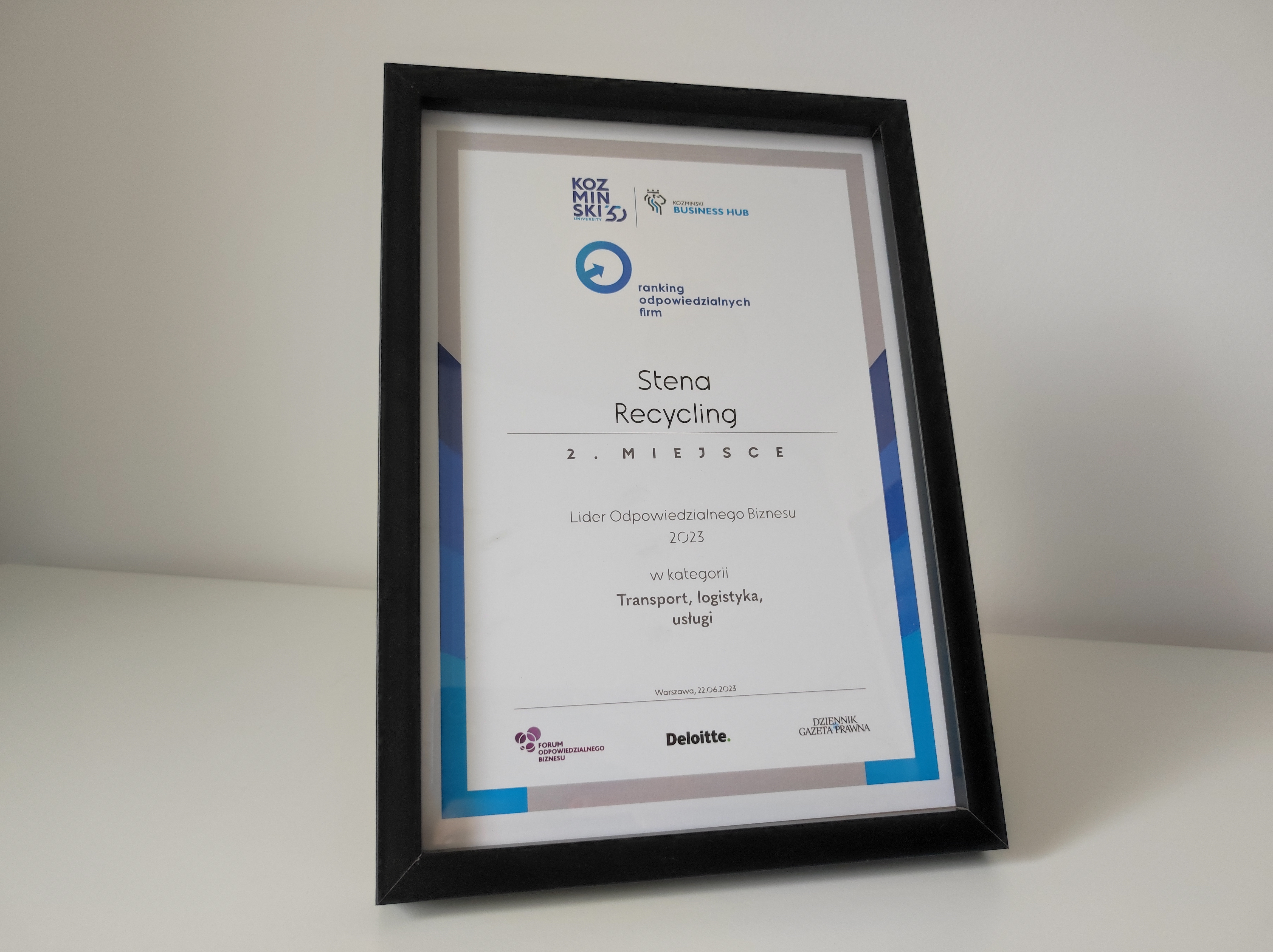 Ramka z wyróżnienie w ROF