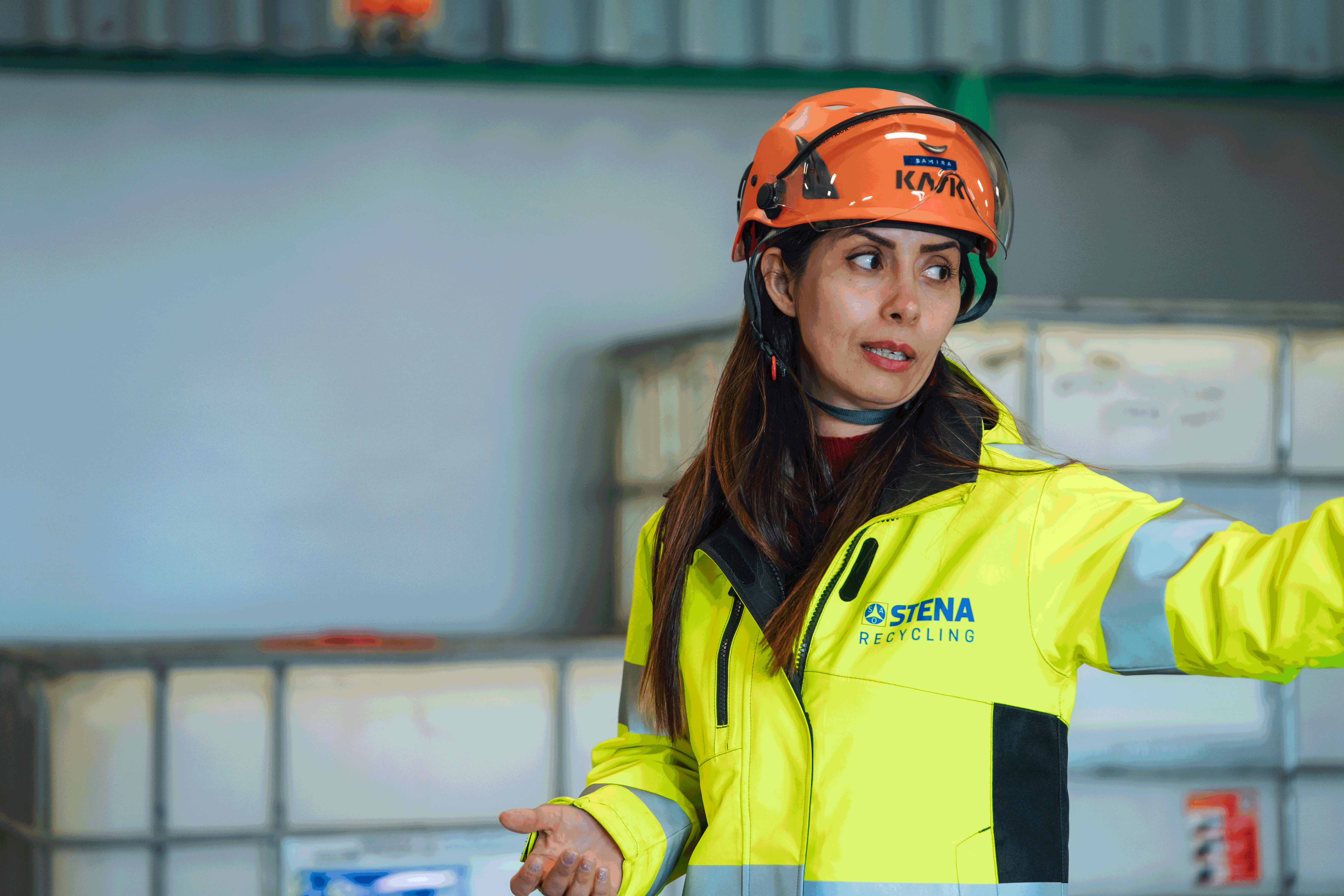 Samira Akbari at SNRC Stena Recycling Halmstad in Sweden