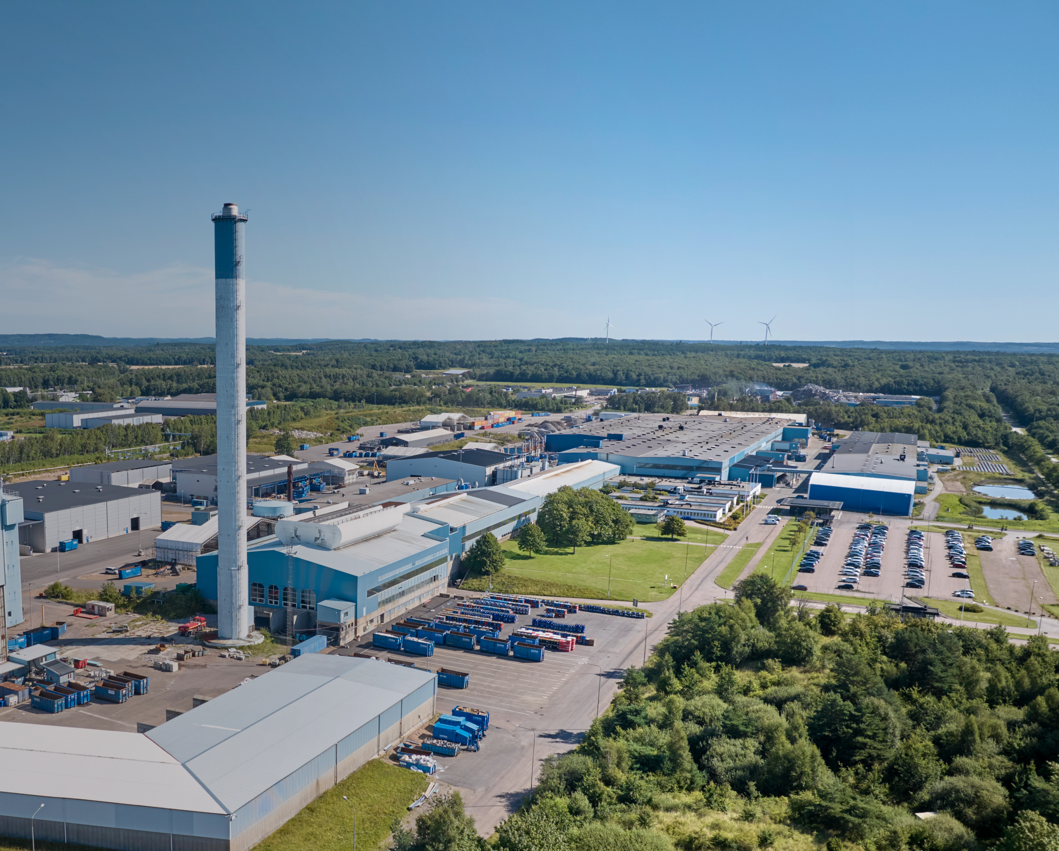 Stena Nordic Recycling Center in Halmstad, Sweden from above