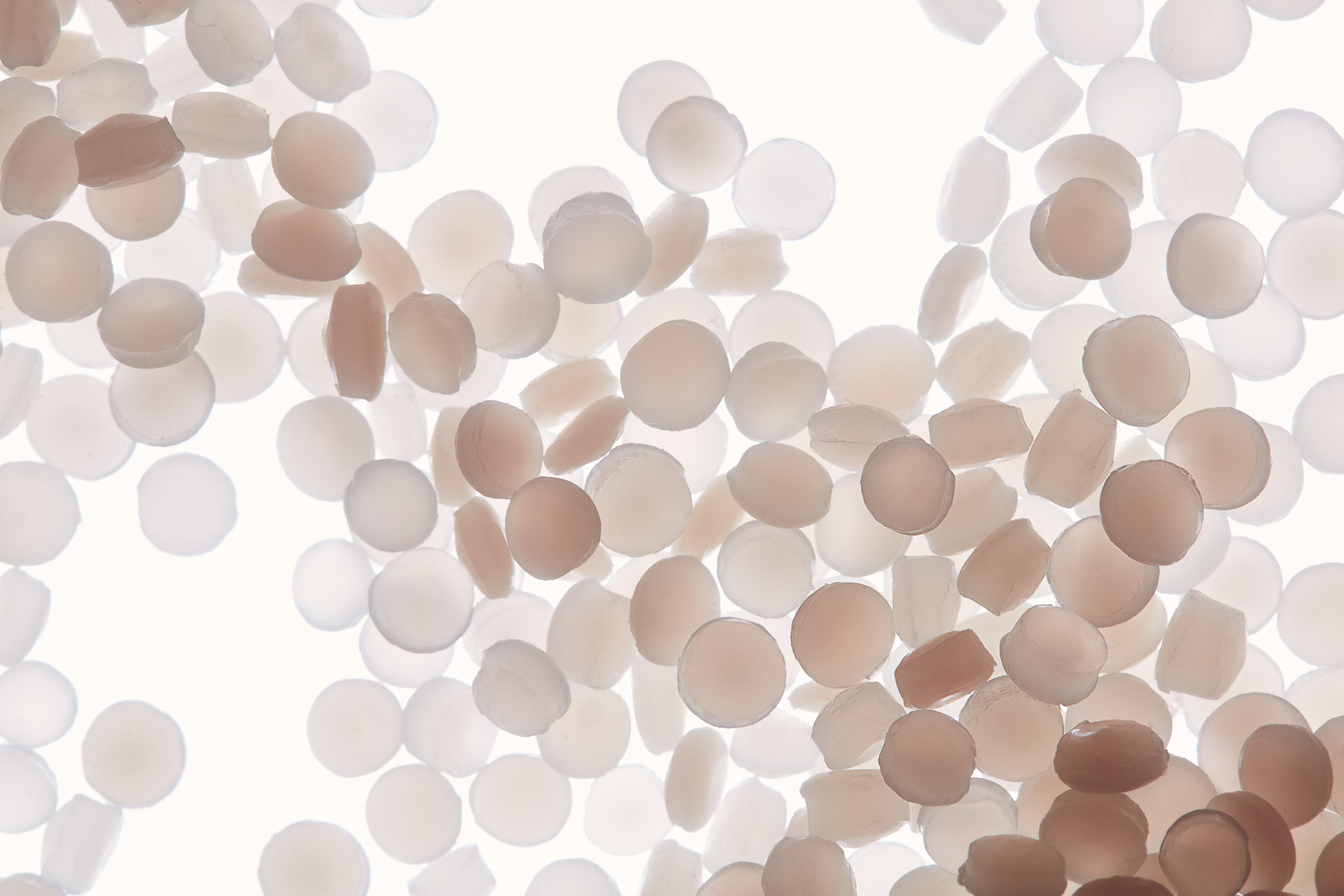 Plastic pellets made from recycled plastic from Stena Recycling