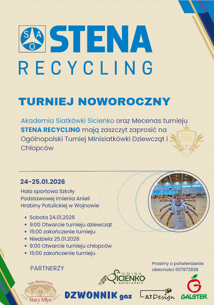 Plakat na temat ogólnopolskiego turnieju minisiatkówki