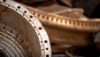 A close-up of metal scrap