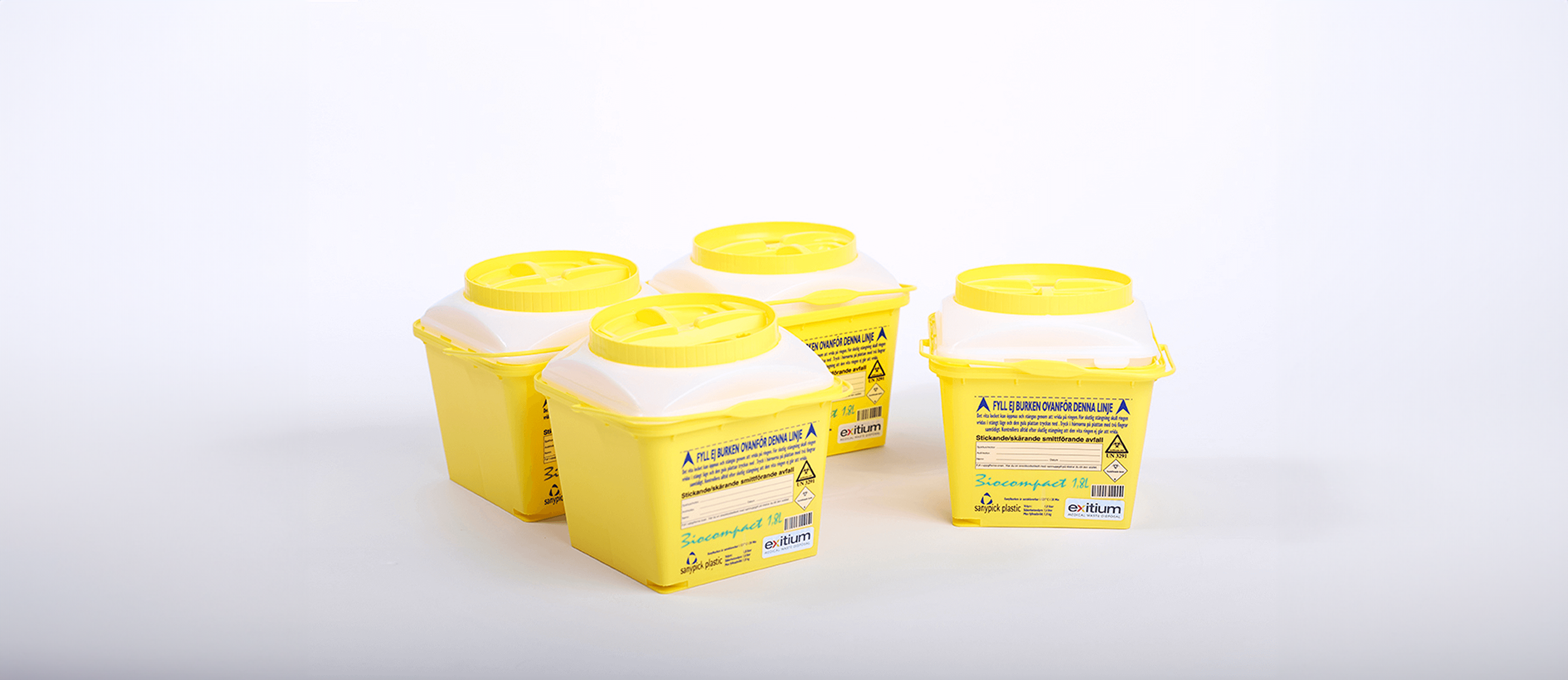 Kanylburkar för smittförande, skärande/stickande avfall