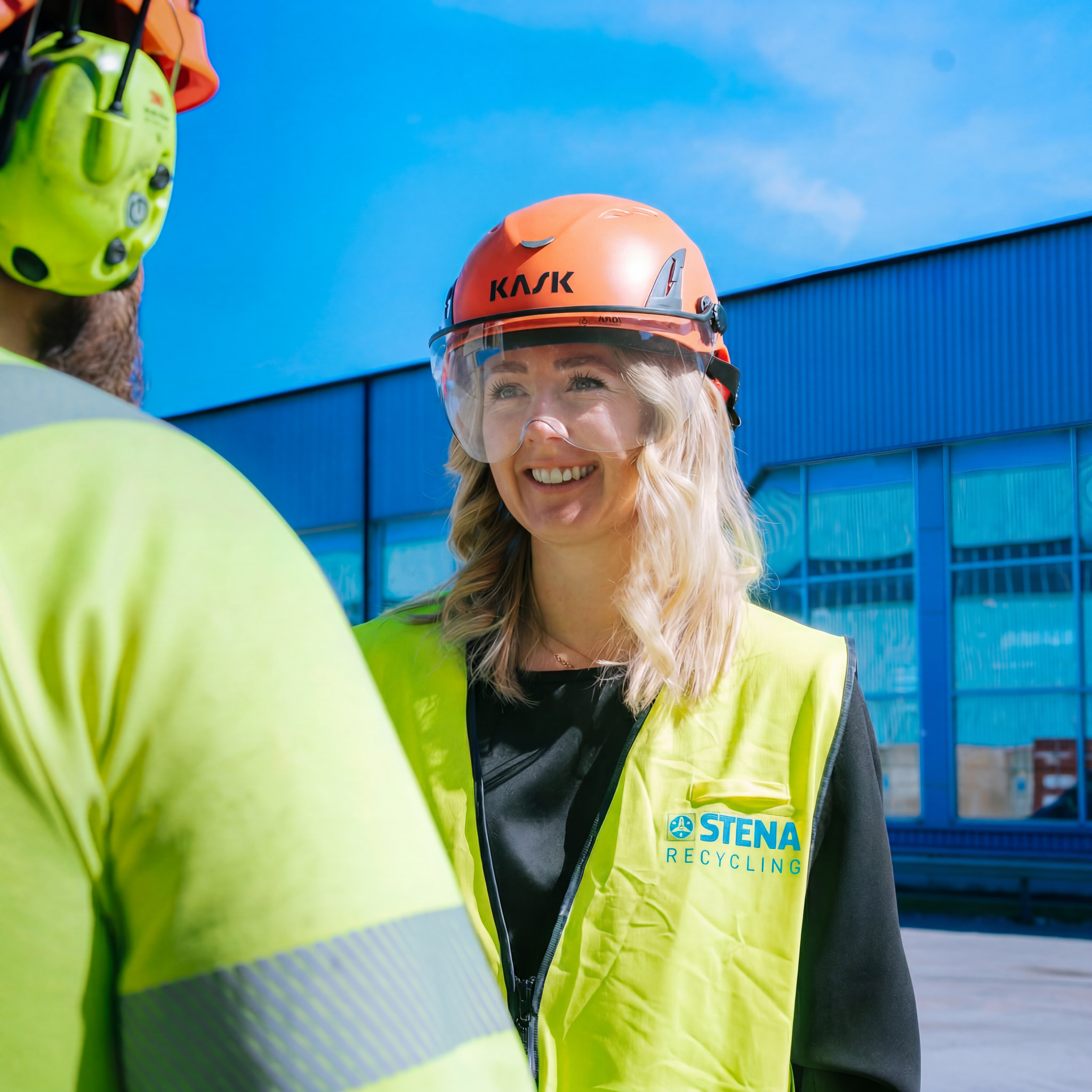 Evelina Jahn är Plant manager för PMR & Electronic plastic på Stena Nordic Recycling Center i Halmstad