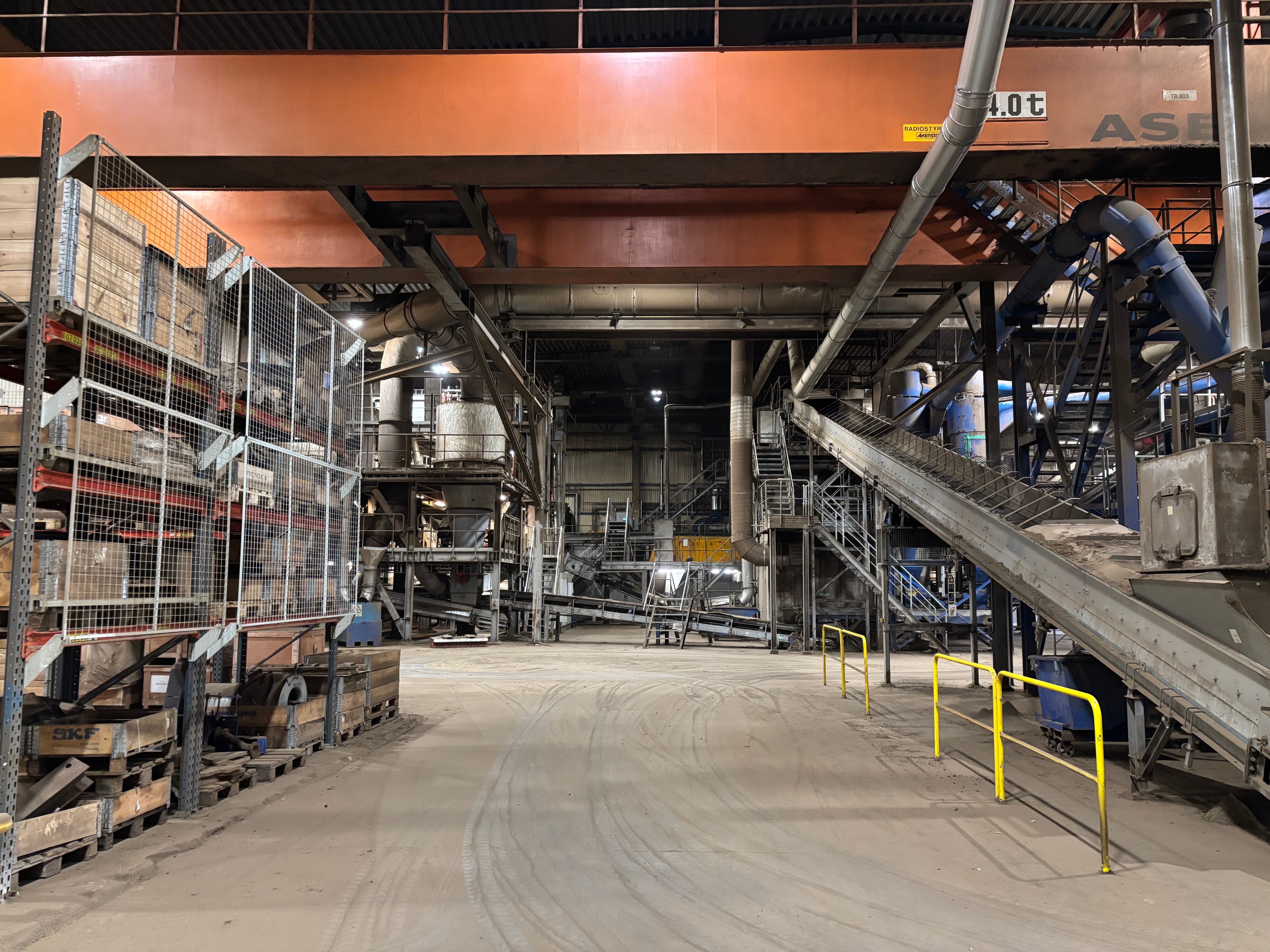 Inifrån SLF-anläggningen i Halmstad