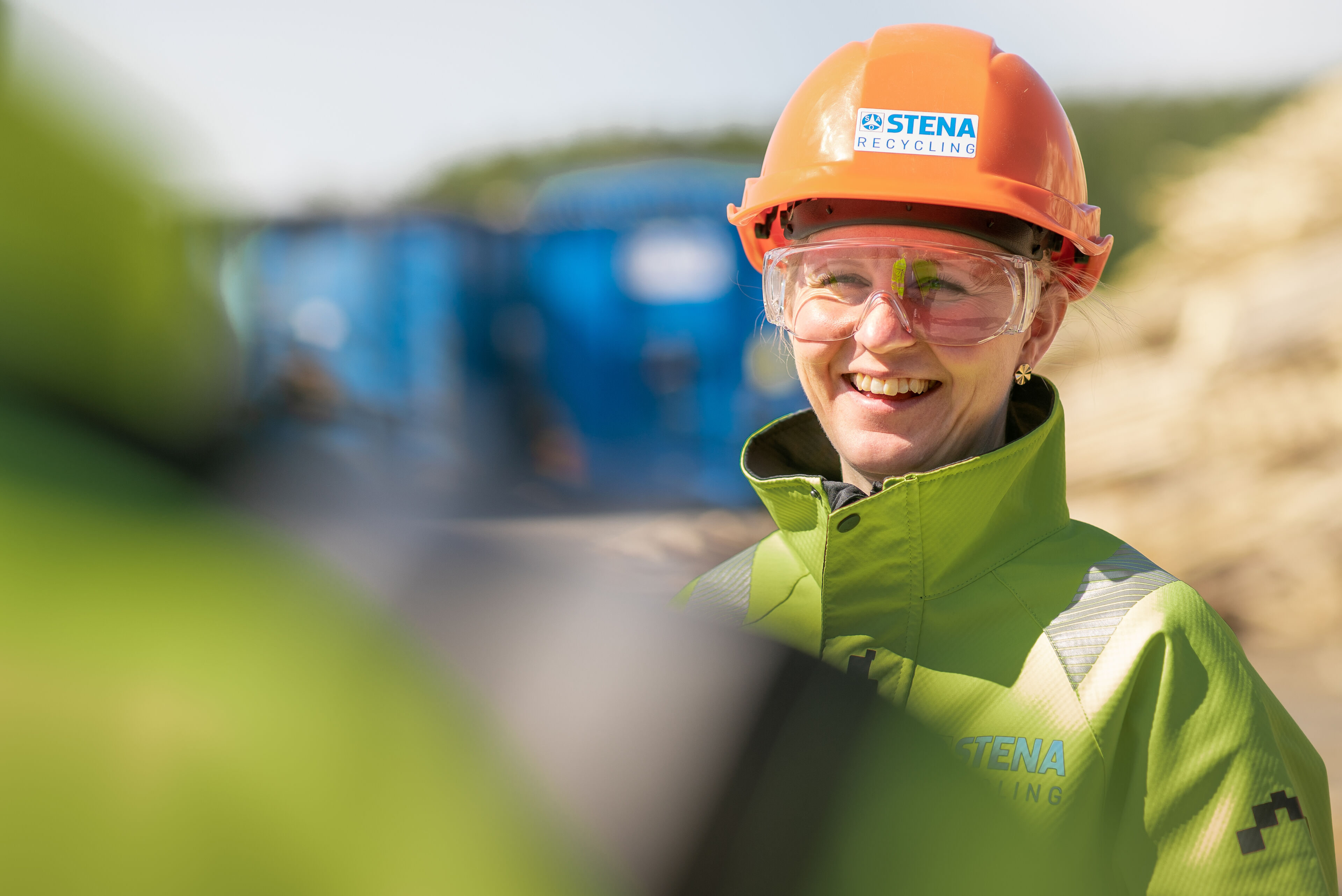 person i varselkläder