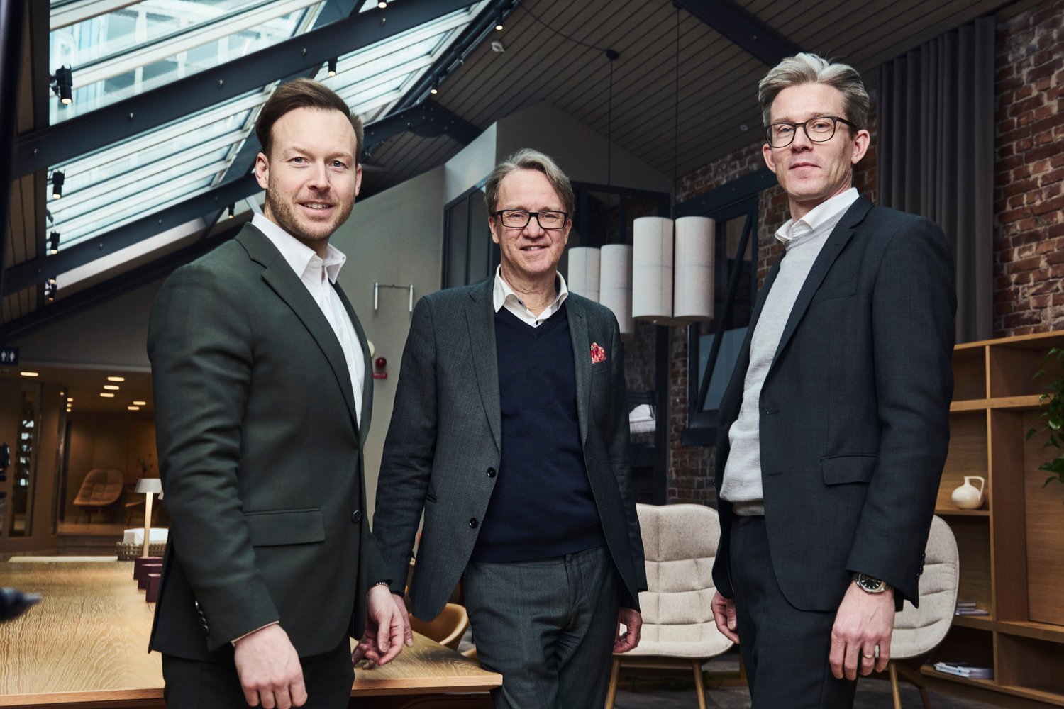 Kristian von Seth, Product Areas Director Stena Recycling Sverige, Mattias Bergman, CEO Mobility Sweden och Tobias Narvinger, Managing Director Stena Recycling Sverige