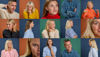 Many different people with various colored backgrounds.